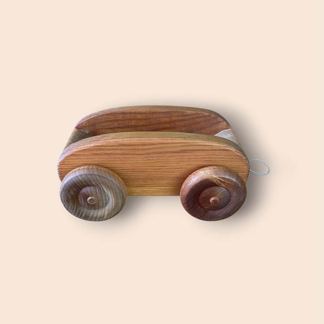 De Speelcirkel Debresk houten speelgoedtrein wagon met natuurlijke houtnerf en soepel rollende wielen